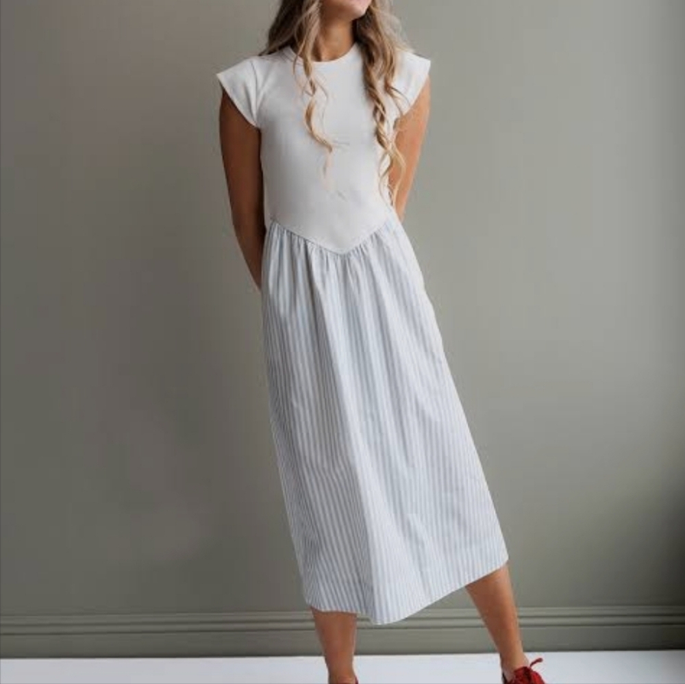 Downeast The Valencia Dress Mixed Media Women Dress XL - Picture 1 of 11